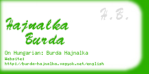 hajnalka burda business card